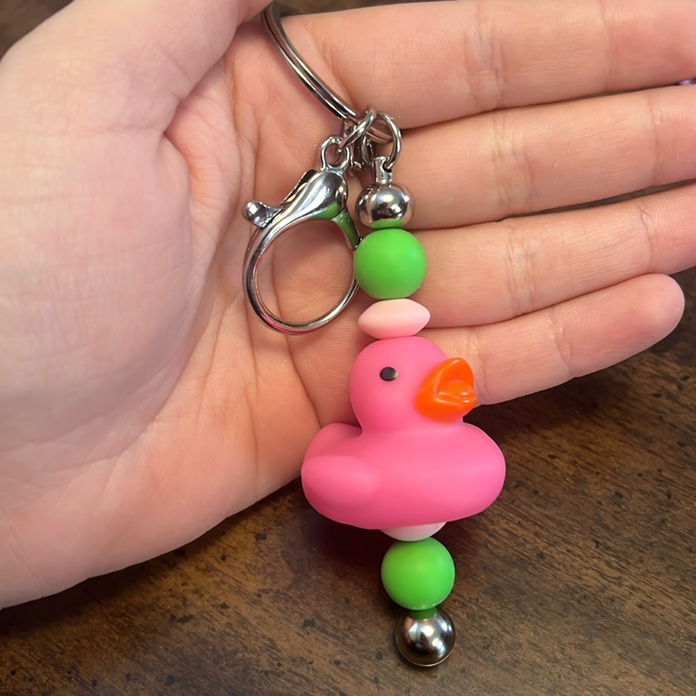 Handmade WICKED inspired rubber duck Keychain